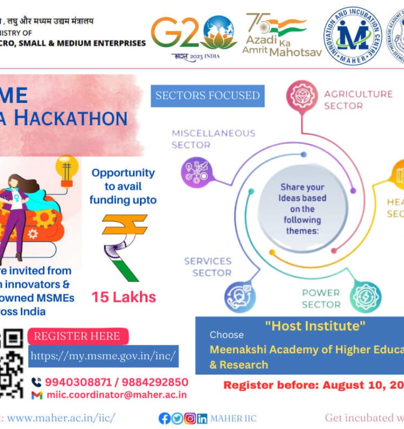 MSME Hackathon poster